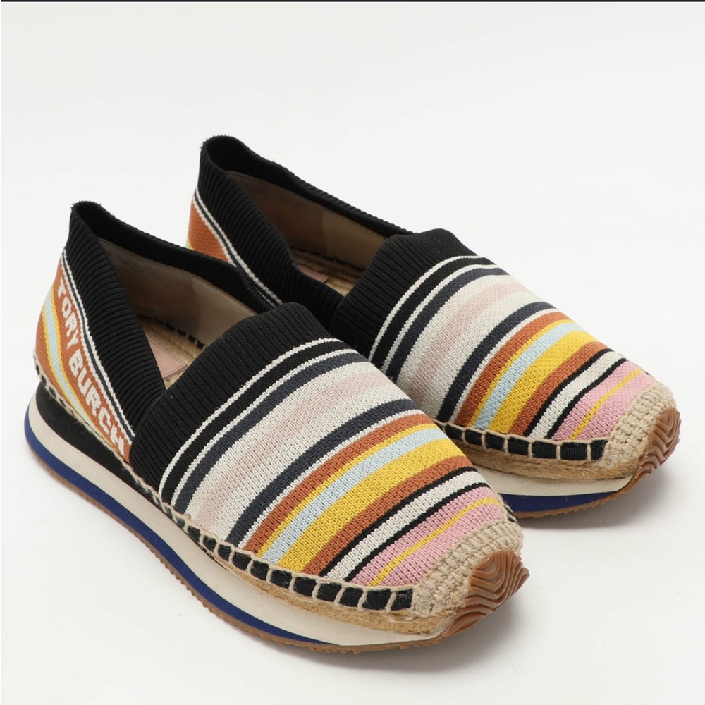Tory Burch Daisy Stripe Slip-On Espadrille Sneakers